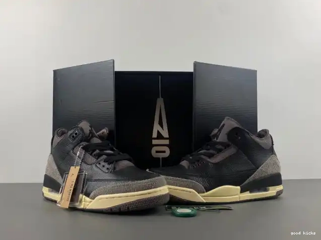 Rep x FZ4811-001 Air 3 Ma A Maniere Jordan Black 0523